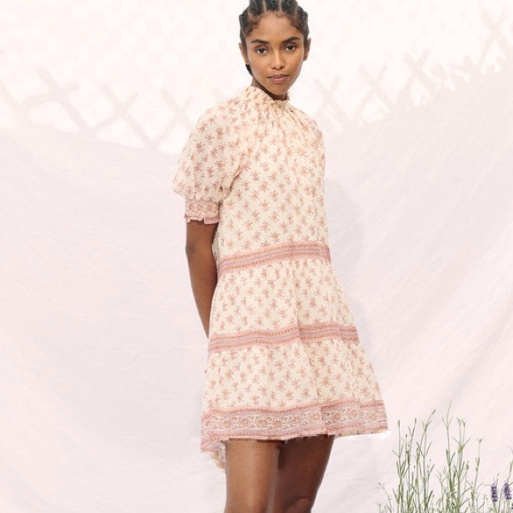 SAYLOR Cream and Blush Mini Dress